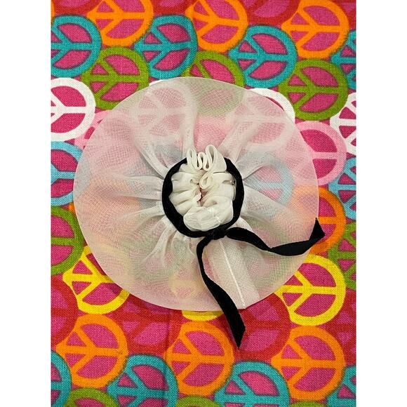 Mattel Vintage Barbie "After Five"White Black Sheer Hat #22 as Shown - Picture 1 of 2